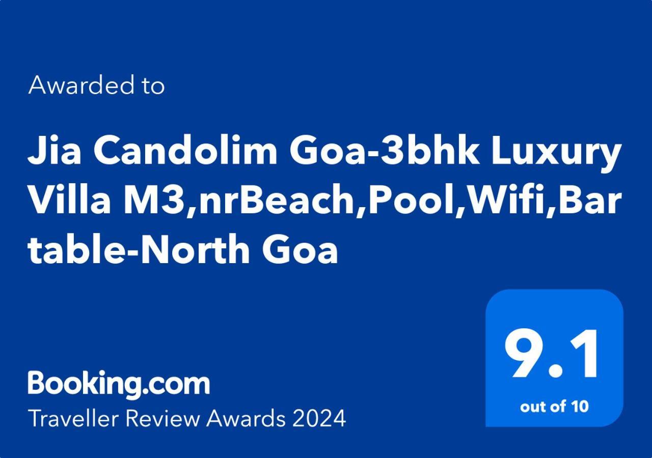 Villa M - Jia 3- 3Bhk In Candolim, Pool Facing, Near Beach, Breakfast Included Buitenkant foto